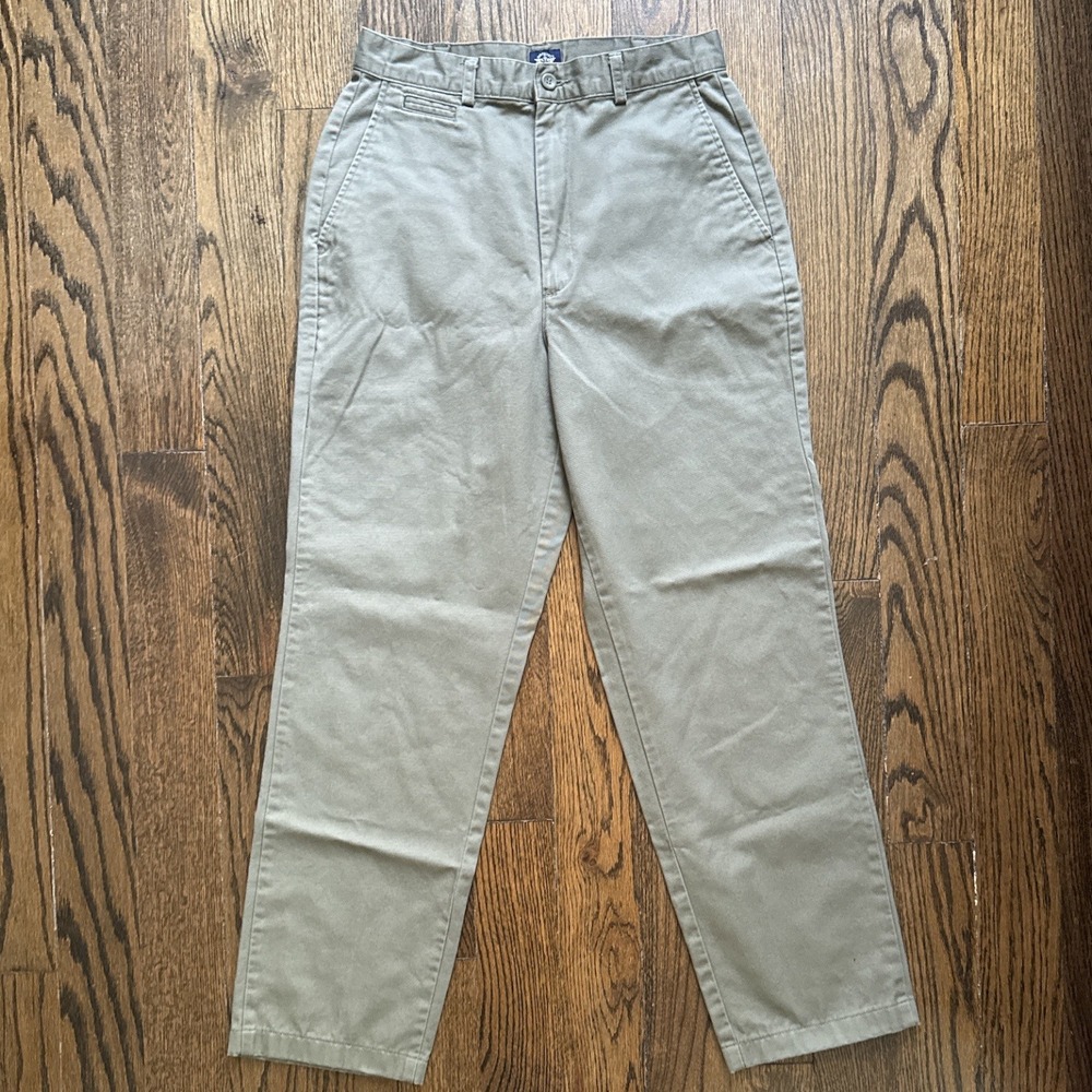 Dockers Flat Front Khakis Women's Size 10 Long Y2K Retro 100% Cotton‎ Pants